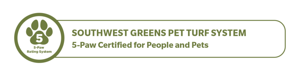 Southwest Greens of Michigan Pet Turf System 5-Paw Certified for People and Pets